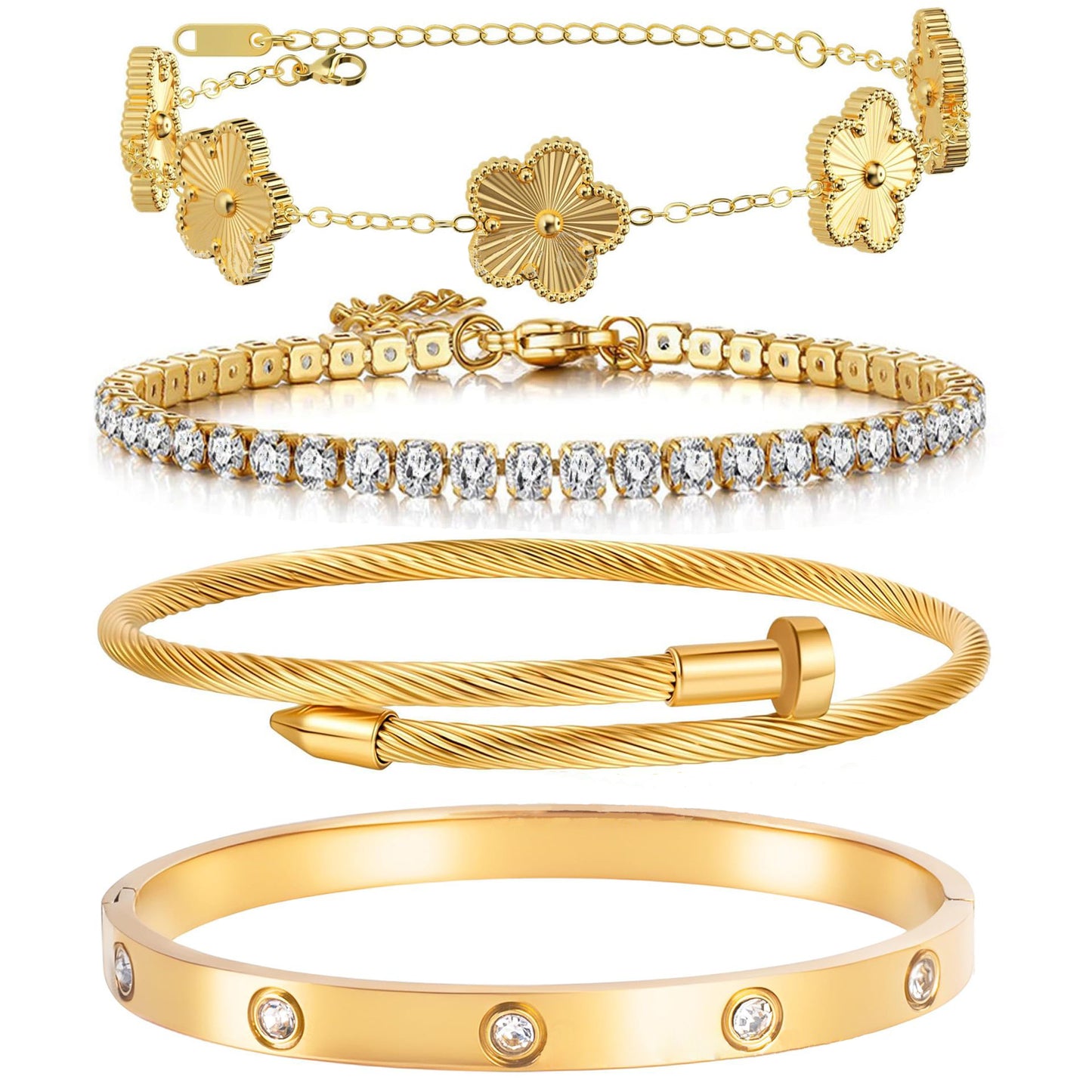 Juego de 4 Pulseras de Amor