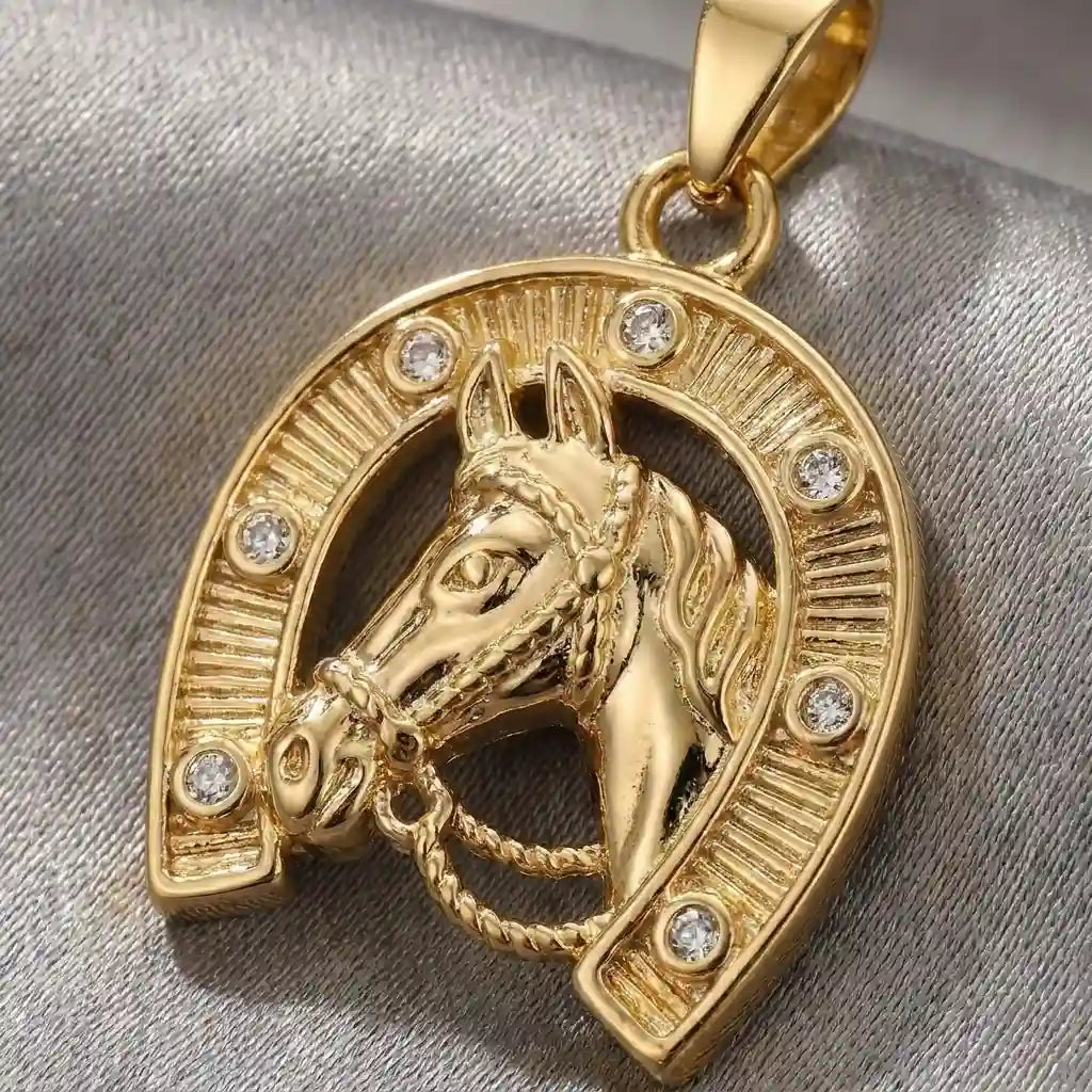 Dije Caballo Herradura Circonias