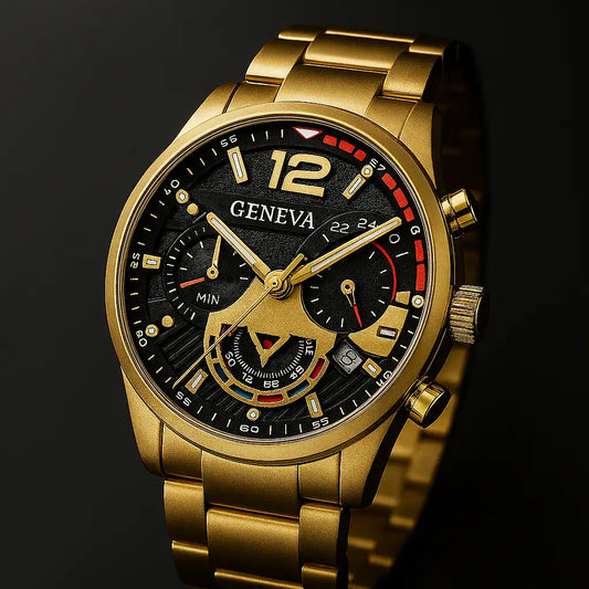 Reloj Geneva IMPERIUS + Cadena + Pulsera + Anillo