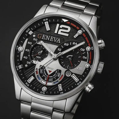 Reloj Geneva IMPERIUS + Cadena + Pulsera + Anillo