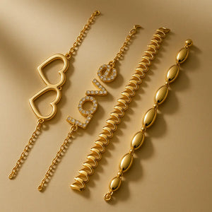 +1 Set de 4 Pulseras Colección Royal GRATIS