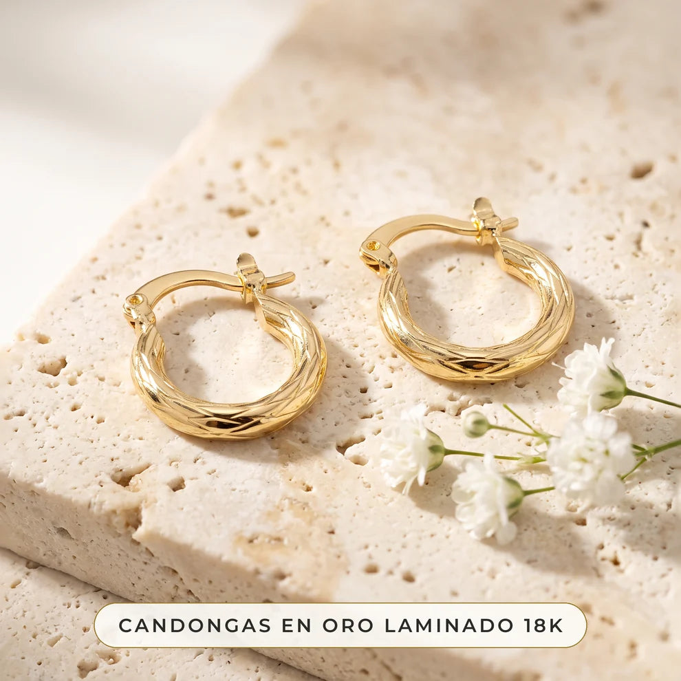 Candongas en Oro Laminado 18K